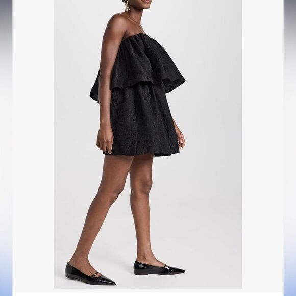 Ulla Johnson Oui Dress Noir - Strapless Mini Dress - Picture 3 of 11